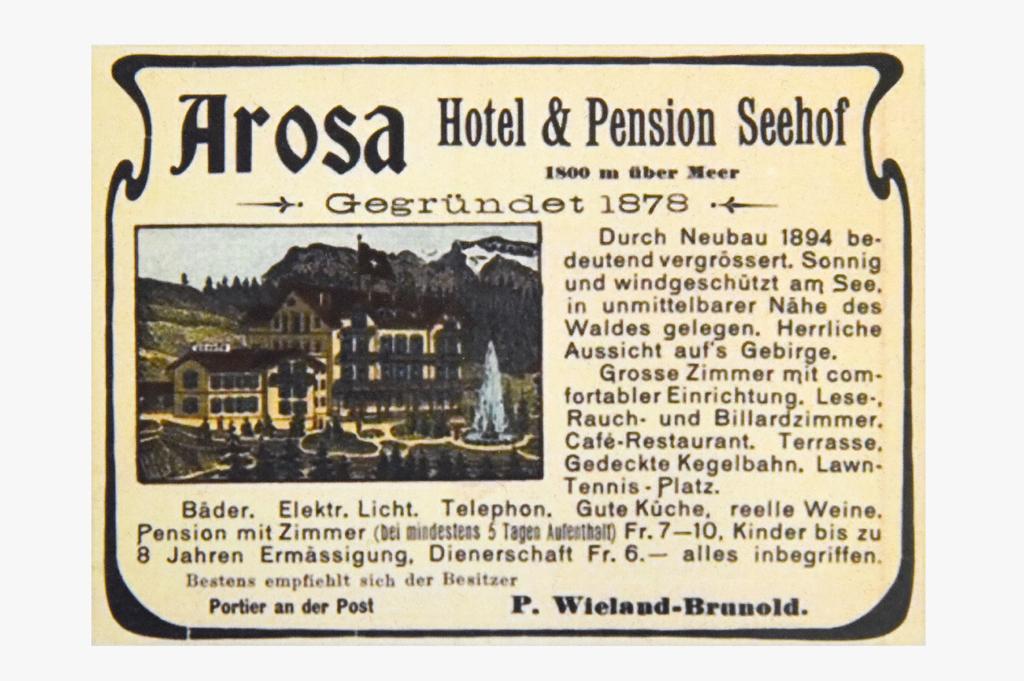 Hotel Seehof-Arosa Extérieur photo